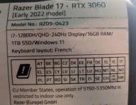  Razer Blade 17 neuf dans son emballage RTX 3060 I7 16GB  - photo 2
